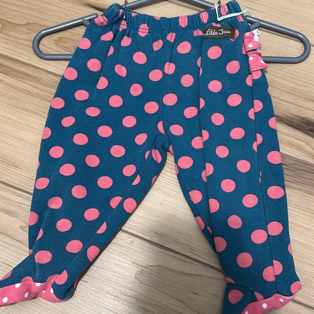 Matilda Jane Blue and Pink Polka Dot Kids Bottoms